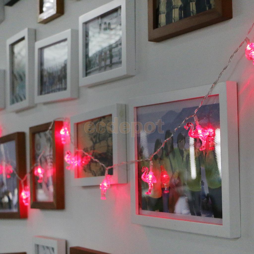 10-LED String Flamingo   ǳ ũ Ƽ ħ /10-LED String Flamingo Fairy Lights Indoor Christmas Party Bedroom Lounge